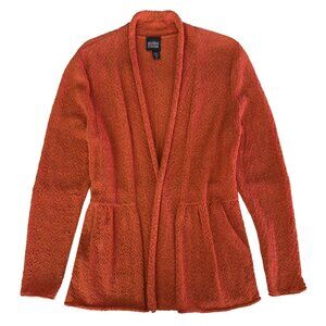 Eileen Fisher XS Burnt Orange 100% Wool Cardigan